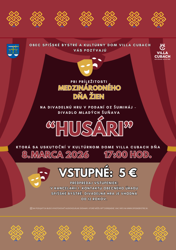 Plagát - Divadelné predstavenie Husári